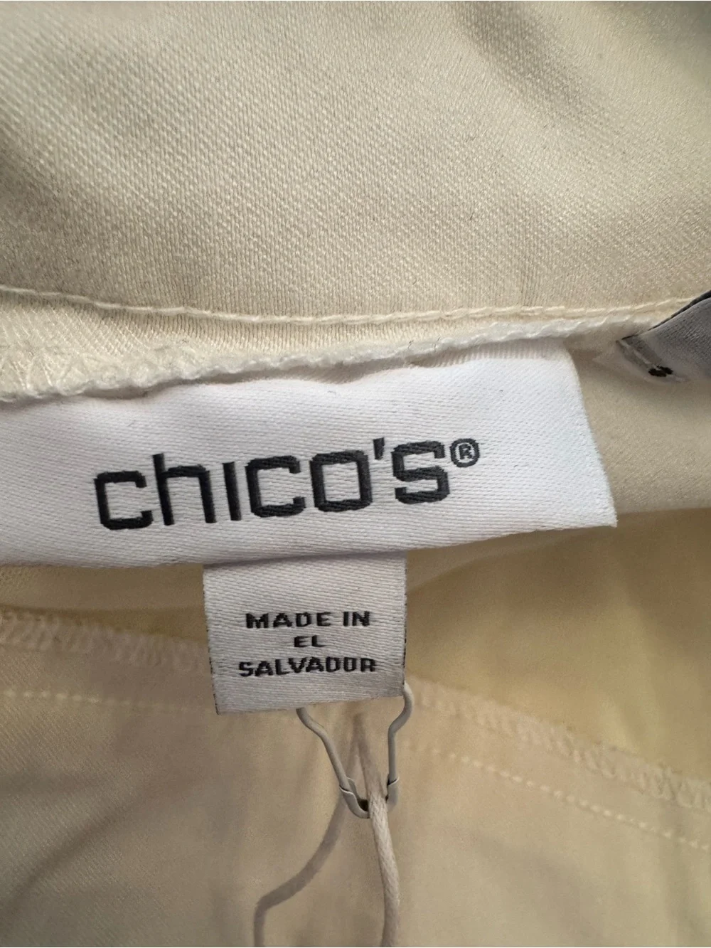Chico's Wide-Leg High-Waist Pants in Cream